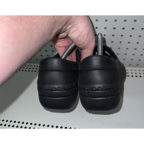 Crocs Neria Pro Womens Rubber Slip On Nursing Work Clogs Size 11 Black - Picture 3 of 8